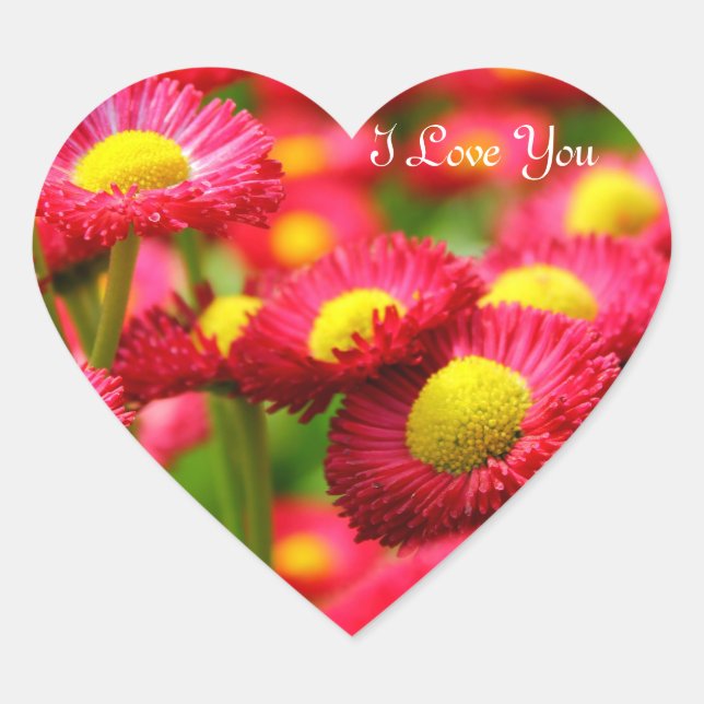 Heart I Love You Heart Sticker (Front)