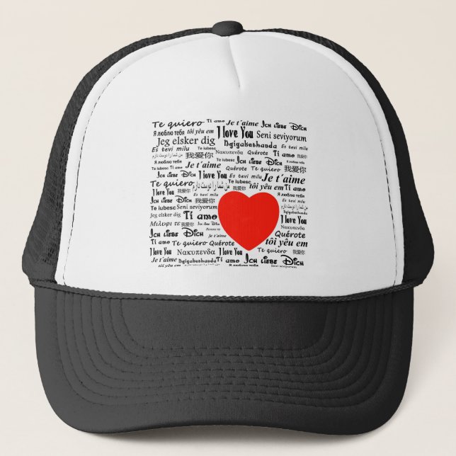 heart i love you trucker hat (Front)
