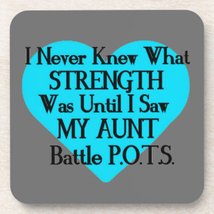Heart/I Never Knew...Aunt...P.O.T.S. Coaster
