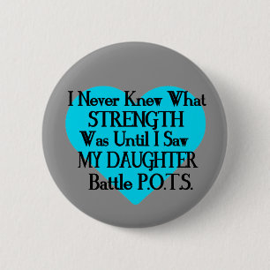 Heart/I Never Knew...Daughter...P.O.T.S. 6 Cm Round Badge