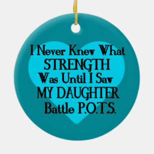 Heart/I Never Knew...Daughter...P.O.T.S. Ceramic Tree Decoration