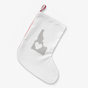 Heart Idaho state silhouette Small Christmas Stocking