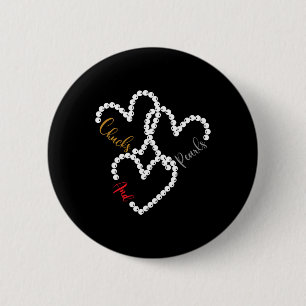 Heart I'm With Her Kamala Harris 2024  6 Cm Round Badge