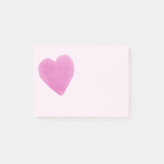 Heart image pink post-it notes