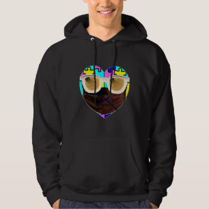 Heart In A Mask Autism Awareness Mum Puzzle Piece Hoodie