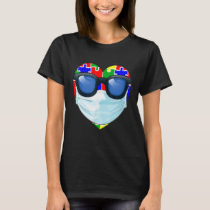 Heart In A Mask Autism Awareness Puzzle Piece 1 T-Shirt