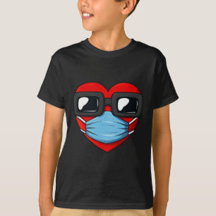 Heart In A Mask Fun Valentines Day T-Shirt