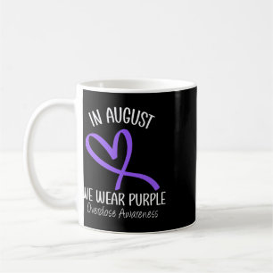 Heart In August We Wear Purple Overdose Awareness Coffee Mug