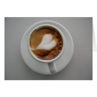 Heart in cappucino caffe machiato