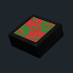 Heart in Christmas Colours Red Green Felting Look Gift Box<br><div class="desc">Heart in Christmas Colours Red Green Felting Look</div>
