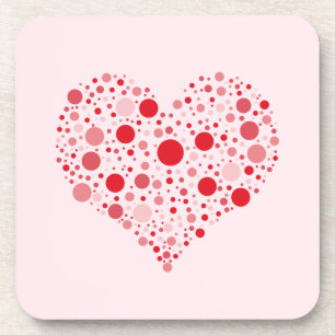 Heart In Dots Coaster