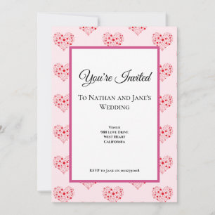 Heart In Dots Invitation