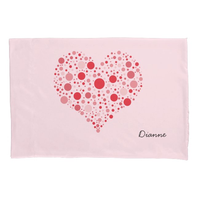 Heart In Dots Pillowcase (Front)