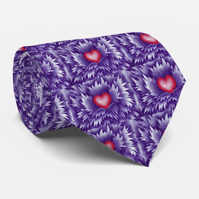 Heart in Feathered Nest -Tie Tie (Rolled)