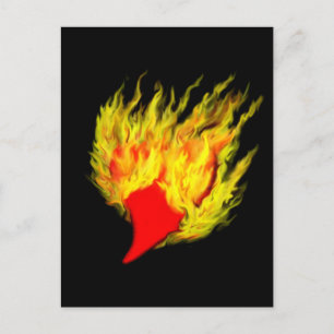 Heart in Flames Postcard
