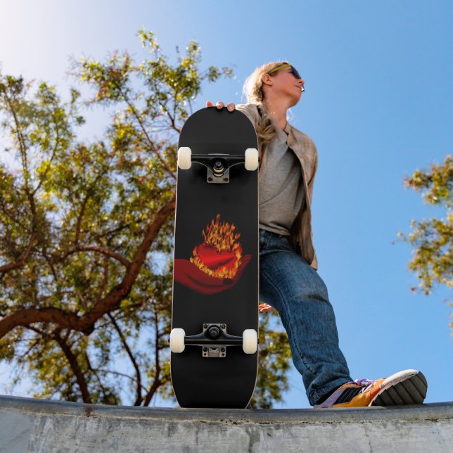 Heart in flames skateboard (Outdoor 1)