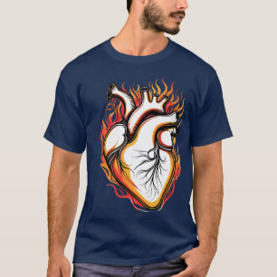 heart in flames T-Shirt