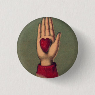 Heart in Hand 1 Inch Round Button