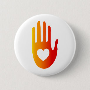 Heart in Hand 6 Cm Round Badge