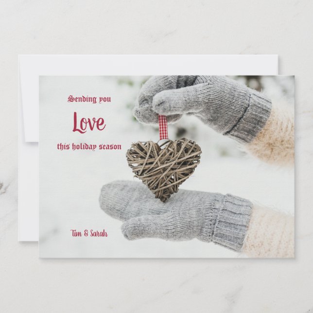 Heart in Hand Holiday Card (Front)
