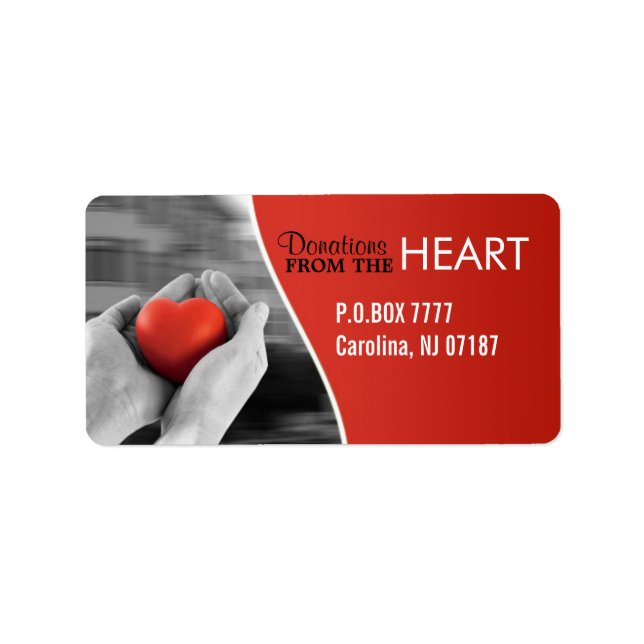 Heart in Hands Labels (Front)