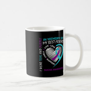 Heart In Memory Of Best Friend Suicide Awareness P Coffee Mug