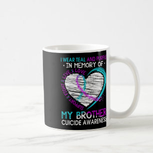 Heart In Memory Of My Brother Suicide Awareness Pr Coffee Mug