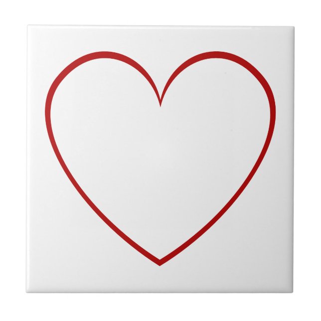 Heart in Red - Or Choose Your Own Colours Tile (Front)