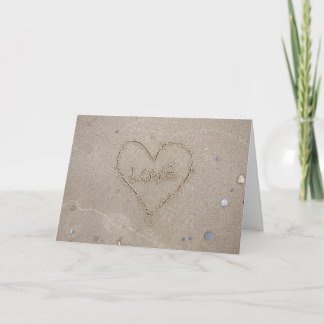 Heart in Sand Holiday Card