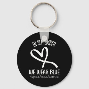 Heart In September We Wear Blue Alopecia Areata Aw Key Ring