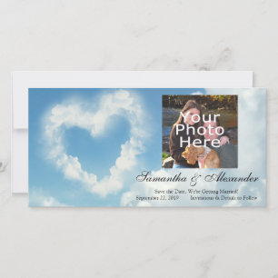 Heart in the Clouds, Blue Sky Romantic Love Save The Date