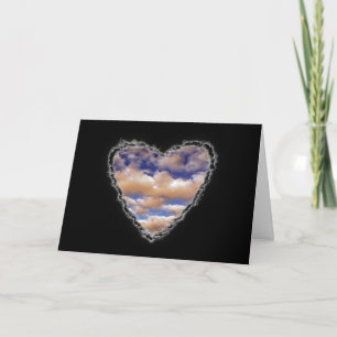 Heart in the Clouds Valentine Love Holiday Card