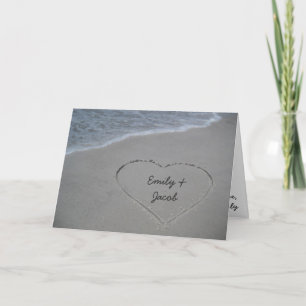 Heart in the Sand Husband Happy Anniversary Card