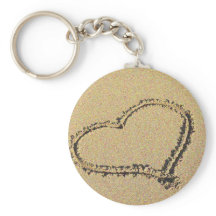 Heart in the Sand Key Ring