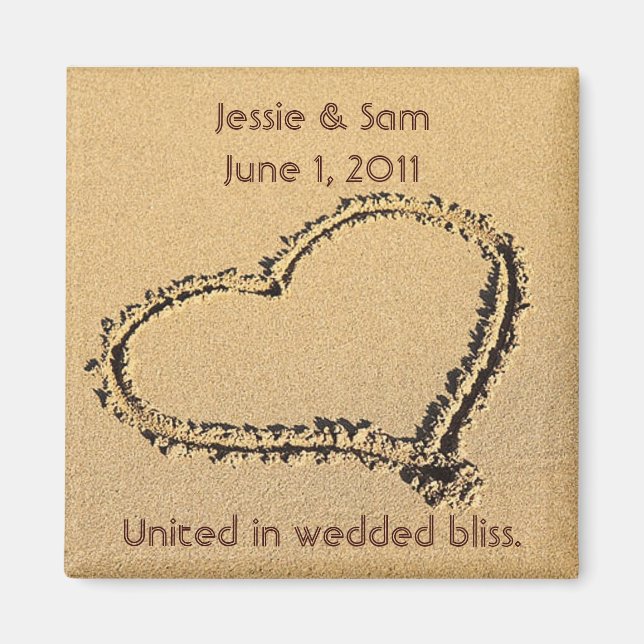 Heart in the Sand Magnet (Front)