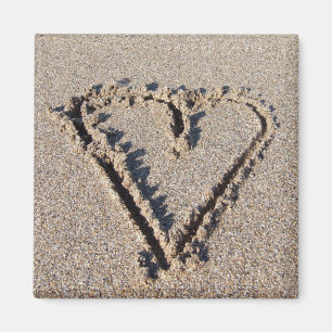 Heart in the Sand Magnet