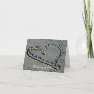 Heart In The Sand Thinking Of You Card