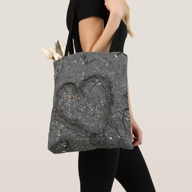 Heart in the Sand Tote Bag (Close Up)