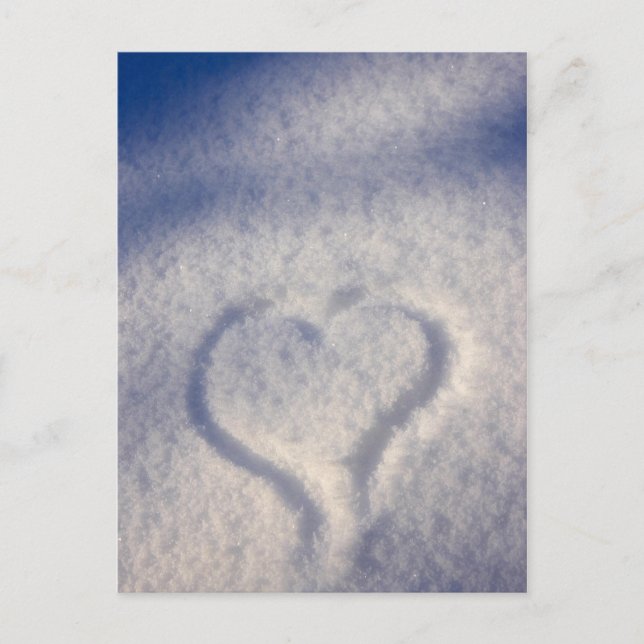 heart in the snow postcard (Front)