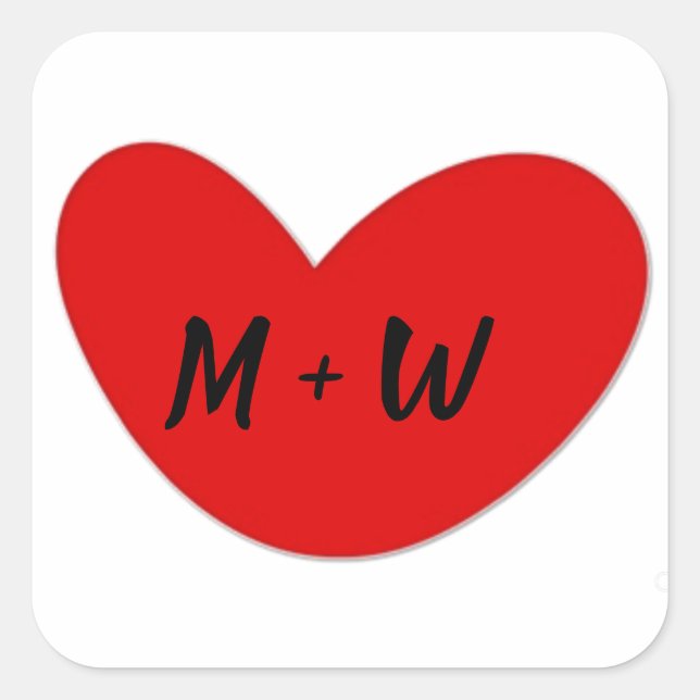 Heart Initials Stickers (Front)