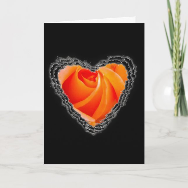 Heart is a Rose Valentine Love Card (Front)