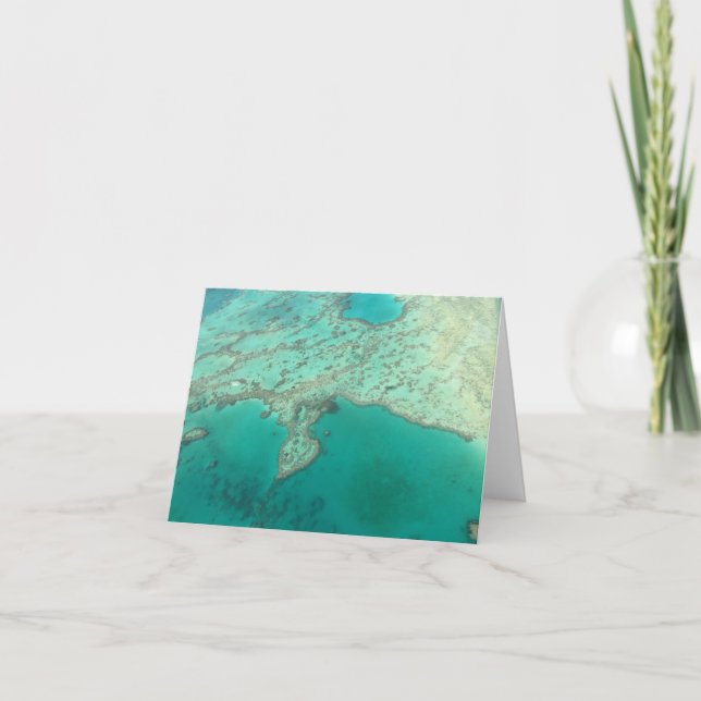 Heart Island Small 4" x 5.6" Folded Greeting Card  (Front)