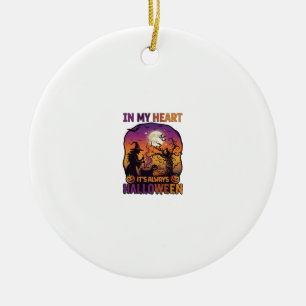 Heart Its Always Halloween Witch Cauldron Tree Moo Ceramic Tree Decoration