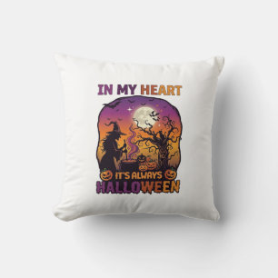 Heart Its Always Halloween Witch Cauldron Tree Moo Cushion
