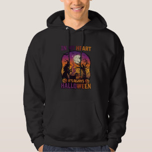Heart Its Always Halloween Witch Cauldron Tree Moo Hoodie