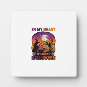 Heart Its Always Halloween Witch Cauldron Tree Moo Plaque