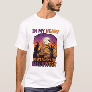 Heart Its Always Halloween Witch Cauldron Tree Moo T-Shirt