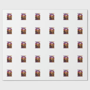 Heart Its Always Halloween Witch Cauldron Tree Moo Wrapping Paper