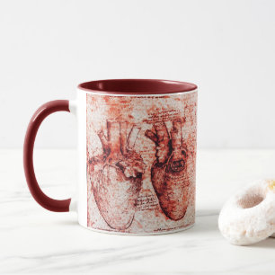 Heart, Its Blood Vessels ,Cardiologist Medical Red Mug