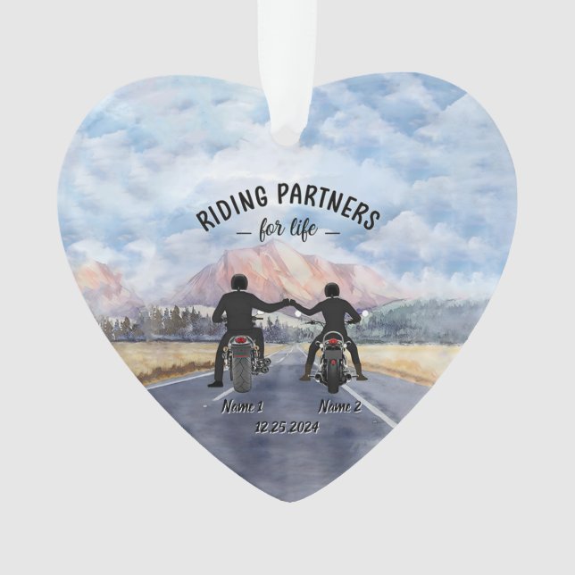 heart Janestore Personalised Ridding Partners For  Ornament (Front)